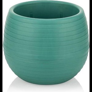 6st ronde cactus bloempotten groen 10cm met drainage UV-bestendige stekpotjes