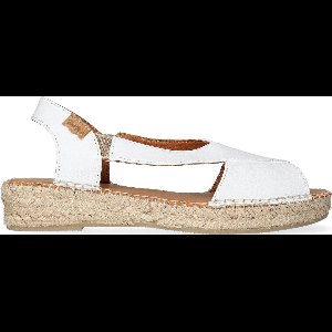 Toni Pons Elda-P Dames Espadrilles Blanc | Wit | Leer | Maat 40 | ELDAPblanc