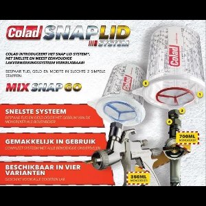COLAD Snap Lid System 350ml, 190 micron, 50 Lids + mengbekers