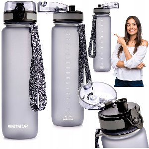 Meteor Sport Bidon 1000ml Grijs - Ideaal voor Training en Sport