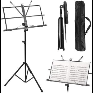 ST TRADİNG Inklapbare Muziekstandaard - Verstelbare Hoogte & 2-in-1 Ontwerp