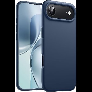 Zandarix Geschikt voor Apple iPhone 17 Air - Vloeibare Silicone Case - Microvezelvoering - Back Cover Hoesje - Navy