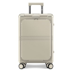 ONYX Hybrid Pro Handbagage Koffer met Voorvak 38 Liter - Gerecycled Polycarbonaat en Ritsloos Design - Reiskoffer met TSA slot en Spinner wielen - Lichtgewicht Trolley met Laptopvak - Ivory White