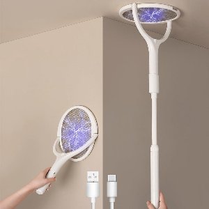 SCH® Elektrische vliegenmepper - Vliegenmepper - Vliegenmeppers - Wit - 24cm x 3cm x 43cm