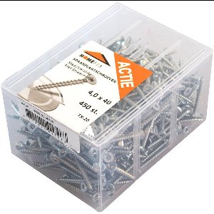 Voordeelverpakking Spaanplaatschroeven 4.0 x 40 T20 PK KUIP 450 stuks