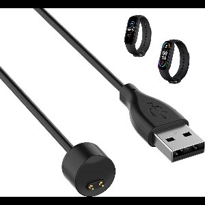 Compatibel met Xiaomi Mi Band 5 / Mi Band 6 / Mi Band 7 connected horloge. 1 kabellengte Zwart lengte 50 cm