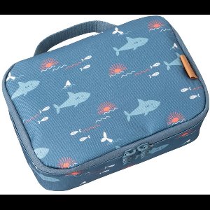 Fresk Koeltas Kind – 2.5 L – Lunchtas Jongen – Thermische Lunch Koeltas voor school – Met Bestekvak – Waterafstotend - Blauw - Shark