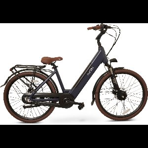 Avon Bx1 Elektrische Fiets 26 Inch – 250w Voorwielmotor 504wh Accu 90km Actieradius Hydraulische Schijfremmen Nexus 3-speed Kleurendisplay Lage Instap Jeans Blue