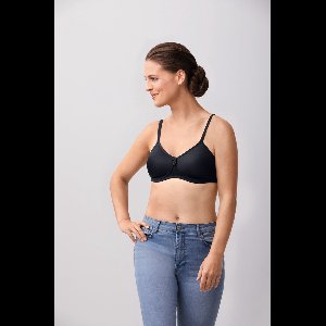 Amoena Prothese Bh Voorgevormd Zonder Beugel Lara SB Zwart - maat EU 100D / FR 115D