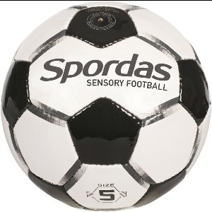 Spordas sensorische voetbal - voelbare en hoorbare bal voor kinderen.