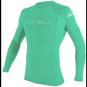 O´neill Wetsuits Basic Skins Rashguard Rashguard Met Lange Mouwen Groen 4 Years Jongens