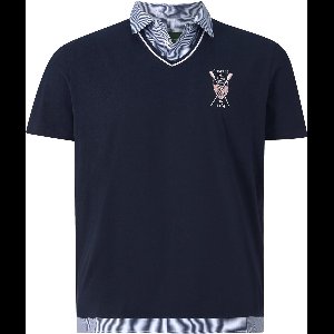 Charles Colby herren Poloshirt - 60/62 - donkerblauw