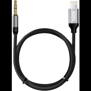 AdroitGoods Lightning naar 3.5mm AUX kabel – Audiokabel - Geschikt voor iPhone/Lightning - Lightning naar 3.5mm jack - 1m