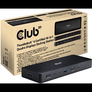 CLUB3D Thunderbolt 4 16-in-1 Quadra(4) Displays Dockingstation