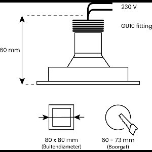 IP44 LED inbouwspot Mimmi