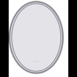 Wandspiegel Ovale Fioren - Zilver - Spiegel - Met verlichting - Badkamer - 70x50cm