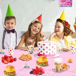 Roze Strik Tafelkleed 2,74x1,37m voor Verjaardagen en Babyshowers