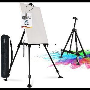 Artina Schildersezel Aluminium - Veldezel en Tafelezel in 2in1 - Ultralicht Ezel - Draagbaar en Stabiel - Voor Kleine en Extra Grote Doeken - Paris