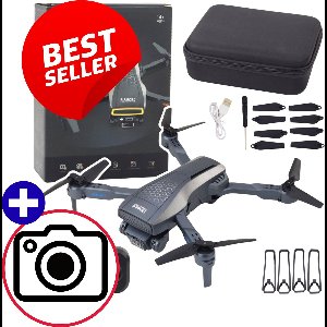 LU50 Air Drone Met Dual HD Camera, 90° Hoekaanpassing, Optical Flow, Obstakel Detectie, 360° Flip, MV Video, LED Lights, App & Afstandsbediening – Opvouwbare Drone Met Case – Inclusief Cadeau