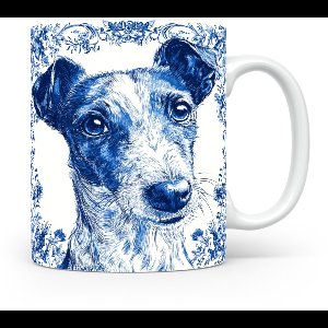 Mok Fox terrier Beker voor koffie of tas voor thee, cadeau voor dierenliefhebbers, moeder, vader, collega, vriend, vriendin, kantoor, opa, oma, hond, kerst, sinterklaas, verjaardag