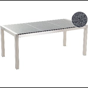 BELIANI GROSSETO - Tuintafel - Donkergrijs - 90 x 180 cm - Graniet