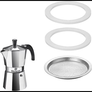 Silicone Ring Set 2 + Filter Voor Espresso Maker 6 Tassen Brasilia Westmark 2462 228e