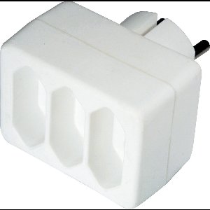 V-Tac - Drieweg eurostekker - Wit