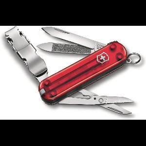 Victorinox NailClip 580 Zakmes 8 Functies Transparant Rood