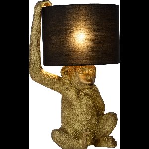 Lucide EXTRAVAGANZA CHIMP - Tafellamp - Ø 30 cm - 1xE14 - Zwart