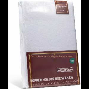 GTB® Molton 180x200 - Hoeslaken 180 x 200 - Dekbedovertrek - Wit - 200cm x 180cm x 1cm