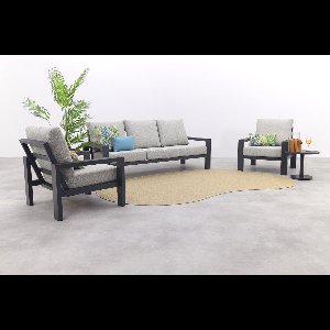 Verano stoel-bank loungeset (3-delig) - Royal Grey