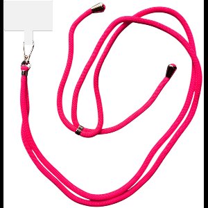 Smartphonica Telefoonkoord Universeel - verstelbaar afneembaar koord voor mobiele telefoon - 150 CM - Telefoonketting Neon Roze