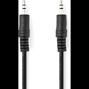 Nedis Stereo-Audiokabel - 3,5 mm Male - 3,5 mm Male - Vernikkeld - 1.50 m - Rond - Zwart - Label