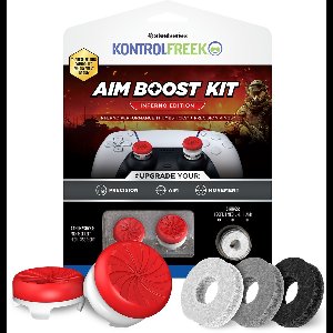 KontrolFreek Inferno AimBoost Thumbsticks + Precision Rings - Rood/Wit (PS5/PS4)