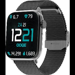 OOQE WATCH PRO 7 - Smartwatch Heren | Elegant Design | Bellen en Gebeld Worden | Berichten Inzien |Gezondheidsanalyse | Sportanalyse | Stress en Slaap Management | Nederlandstalig | Barst- en Krasbestendig | Zilver