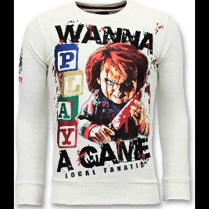 Exclusieve Sweater Heren - Chucky Childs Play - Wit