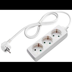 Stekkerdoos 3-voudig - geaard - 1,5M kabel - Wit