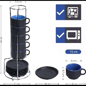 Luxe mokken set – koffie mokken set – beker – coffee mug set – duurzaam / Kleur: Blauw