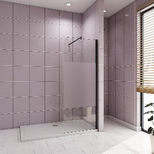 Inloopdouche 120x200cm，10mm NANO EasyClean veiligheidsglas，70-120cm Stabilisatiestang