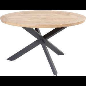 Prado dining tuintafel 130 cm rond teak met alu onderstel Taste 4SO