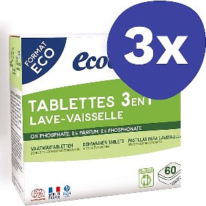 Ecodoo 3 in 1 XL Vaatwastabletten (3x 60 stuks)