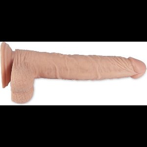 LoveToy - lekkere Dildo Ø 44 mm, 23 cm lang met ballen en zuignap Real Extreme echte verwenner