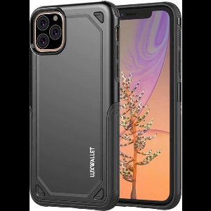 LUXWALLET® iPhone 11 PRO MAX Case - Desert Armor Drop Proof Hoes - Nightfall Black