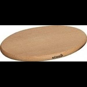 Staub Onderzetter - Magnetisch  - Ovaal - hout - 15 x 11 cm