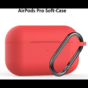 Hoesje Geschikt voor Apple Airpodss Pro Soft Silicone Hoesje Met sleutelhanger - Rood