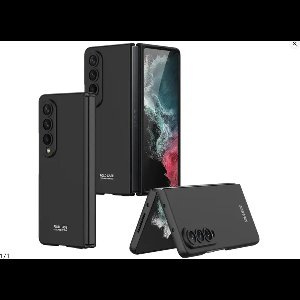 VIKEFON - Samsung Galaxy Z Fold 4 Hoesje Back Cover Zwart