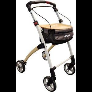 Mobilex Jaguar - Binnen rollator - Indoor rollator - Wit met houtlook