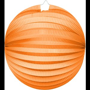 Papieren Lampion Oranje 25cm - Feest Decoratie Bruiloft Zomer Festival