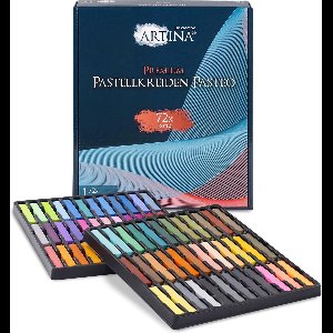 Artina Pastelkrijt voor volwassenen Pasteo - Set van 72 Stuks Zachte Krijtstiften - Fijne Pastelpotloden van zachte Krijt