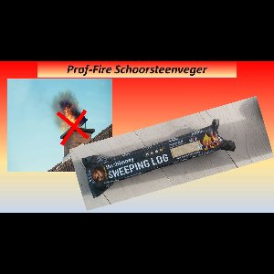 Prof-Fire | Professionele Schoorsteenreiniger FSC - Schoorsteenveger | Veegblok 1,2 kg | Top Kwaliteit + Certificaat - Anti Roet - Anti Teer -Professionele Kwaliteit